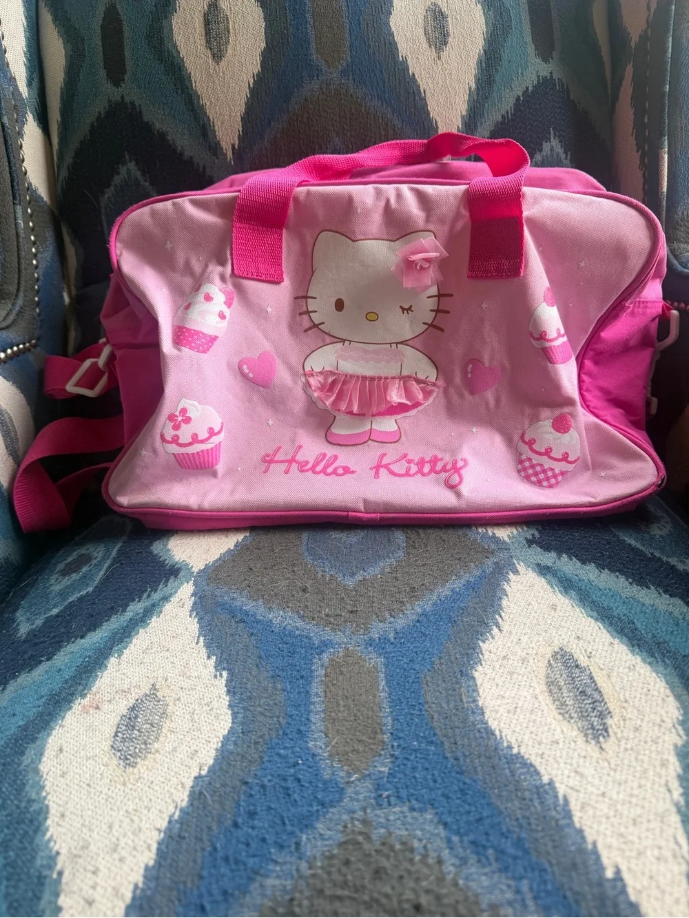 Hello Kitty Pink Kids Travel Duffle Bag with Ballerina Motif